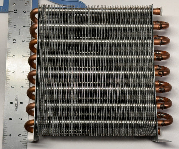8" x 8" Dual Row 3/8” Copper Tube Heat Exchanger