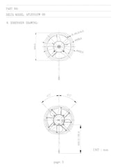Delta Electronics AFL2224HW-00 — 24V DC Brushless Axial Fan, 222mm, 378 CFM, PWM/VSP Speed Control, IP56