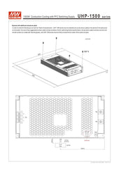 Mean Well UHP-1500-24 — 24VDC 1500W Conduction-Cooled PFC Switching Supply | 62.5 A | 96% Efficiency | Fanless −30 to +70°C