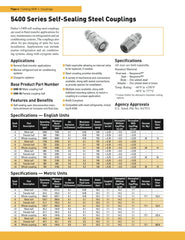 Parker 5500 Series — Self-Sealing Brass Quick-Disconnect Coupling Pair | 1/4" ODF Copper | 750 psi | R32 / R290 / R454B Compatible | Low-Loss Refrigerant Coupling