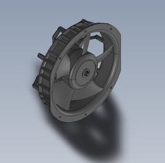 Delta Electronics AFL2224HW-00 — 24V DC Brushless Axial Fan, 222mm, 378 CFM, PWM/VSP Speed Control, IP56
