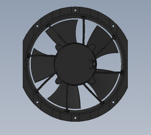 Delta Electronics AFL2224HW-00 — 24V DC Brushless Axial Fan, 222mm, 378 CFM, PWM/VSP Speed Control, IP56